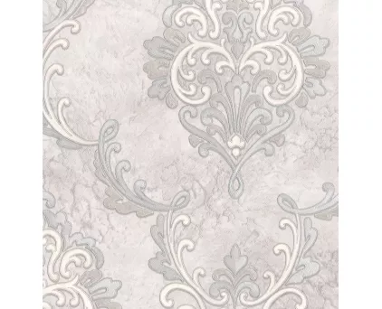 Обои серые с рисунком дамаск Euro Decor виниловые Palazzo арт. 9087-23