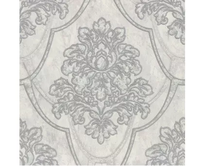 Обои серый дамаск Euro Decor виниловые Siena  арт.9128-17