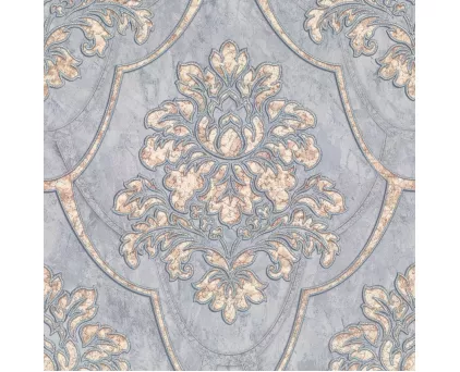 Обои серый дамаск Euro Decor виниловые Siena  арт.9128-23