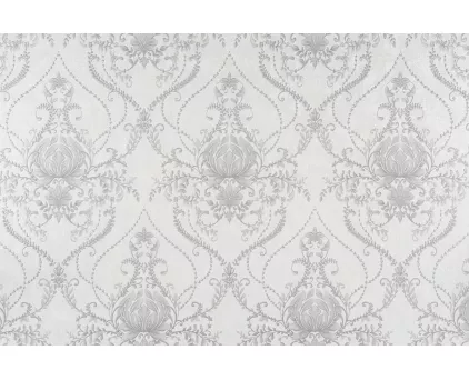 Обои белые с рисунком дамаск флизелиновые OVK Design Зодиак арт.10313-01